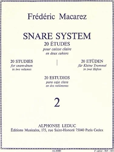 Snare System, 20 Studies For Snare Drum (volume 2)