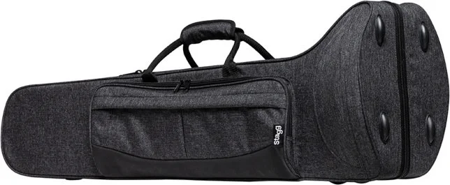 Soft case for trombone, grey