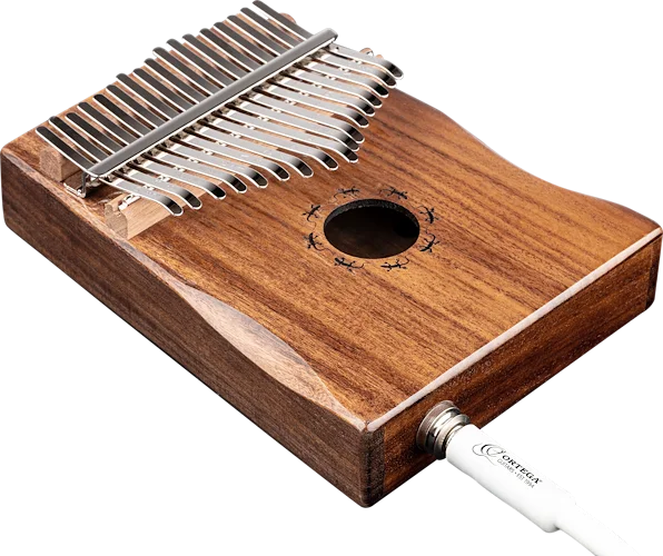 Solid Wood 17 Key Kalimba - C Major - Top Soundhole - Built-In Passive Pickup - w/Cover Bag, Tuning Hammer, Polish Cloth & Deluxe Case