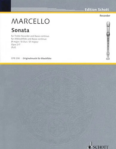Sonata For Treble Recorder And Basso Continuo Op 2 No 7