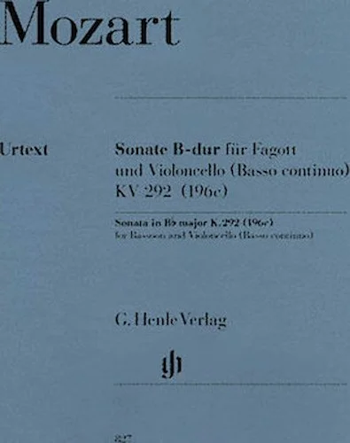 Sonata in B-flat Major, K. 292 (196c) - for Bassoon & Violoncello (Basso continuo)