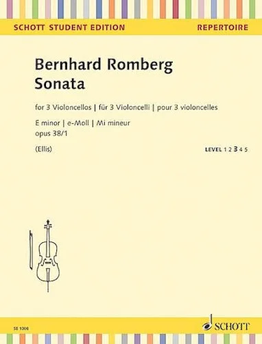Sonata in E Minor, Op. 38, No. 1 for 3 Cellos