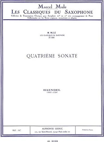 Sonata No.4 (classiques No.88) (saxophone-alto & Piano)