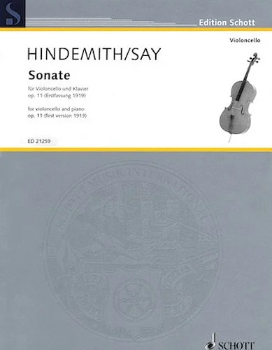 Sonata Op. 11 for Cello and Piano