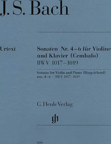 Sonatas for Violin and Piano (Harpsichord) 4-6 BWV 1017-1019