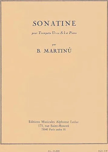 Sonatine Pour Trompette Ut Ou Si B Et Piano