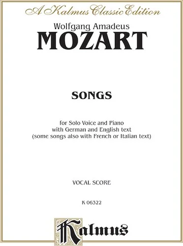 Songs (Octavo Size): For Solo Voice and Piano with German and English Text (Some Songs also with French of Italian Text)