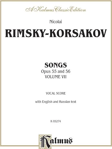 Songs, Volume VII (Opus 55, 56): Vocal Score with English and Russian Text