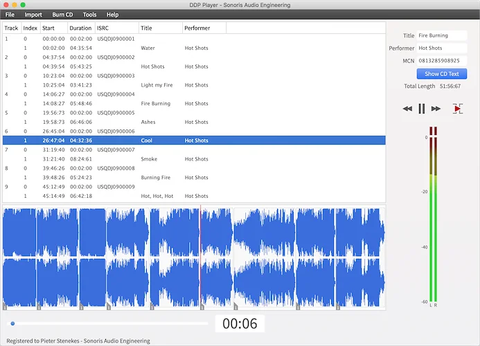 Sonoris DDP Player	 (Download) <br>