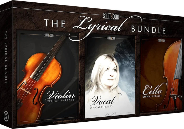 Sonuscore Lyrical Bundle (Download)<br>Bundle containing Lyrical Violin Phrases, Lyrical Vocal Phrases & Lyrical Cello Phrases