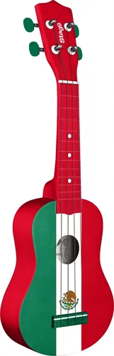 Graphic series, traditional soprano ukulele, in black nylon gigbag