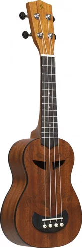 Tiki series soprano ukulele with sapele top, Ah finish, with black nylon gigbag