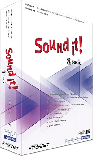 Sound it! 8 Basic - Mac (Download) <br>Audio Editor to process & master recordings - Mac - VST-2, VST-3, AU