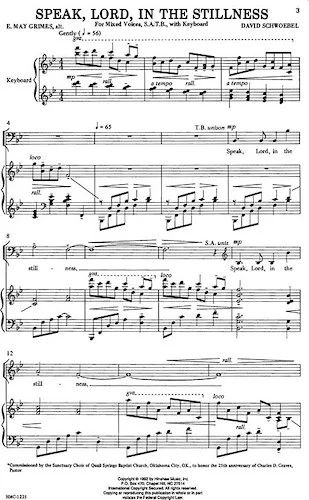 Speak Lord, In The Stillness