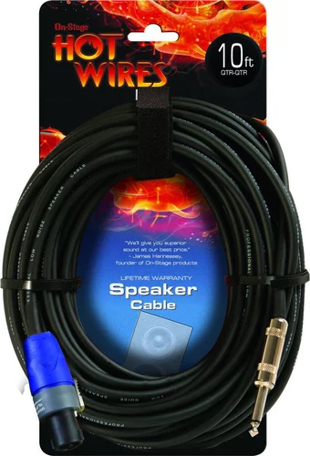 Speakon Cable w/ Neutrik Connectors (10', NL2-QTR)