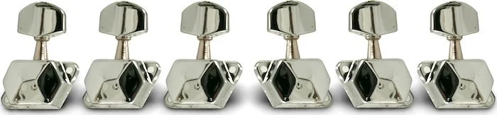 WD 3 Per Side Enclosed Steel String Tuning Machines Chrome