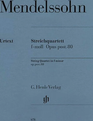 String Quartet F Minor Op. Posth. 80