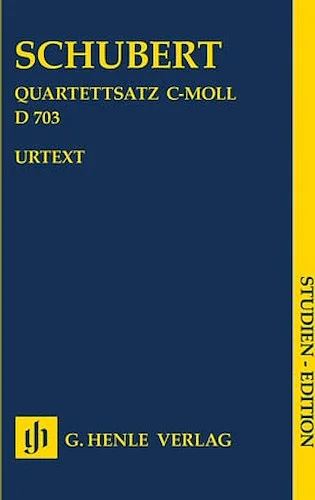 String Quartet Movement (Quartettsatz) in C Minor, D. 703