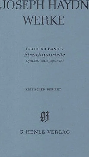 String Quartets, Op. 20 and Op. 33 - Haydn Complete Edition, Series XII, Vol. 3