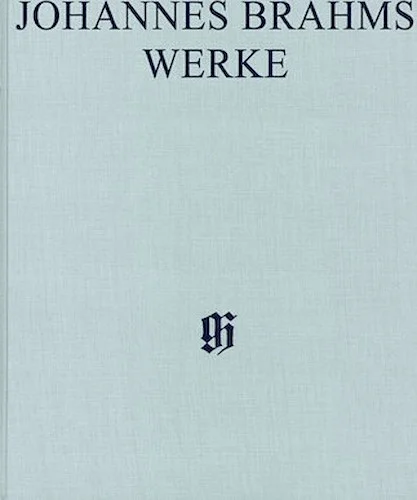 String Sextets - Brahms Complete Edition with Critical Report Series 2, Volume 1
Clothbound Score