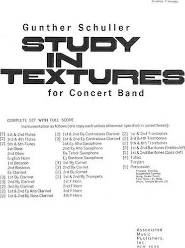 Study In Textures For Band Full Score