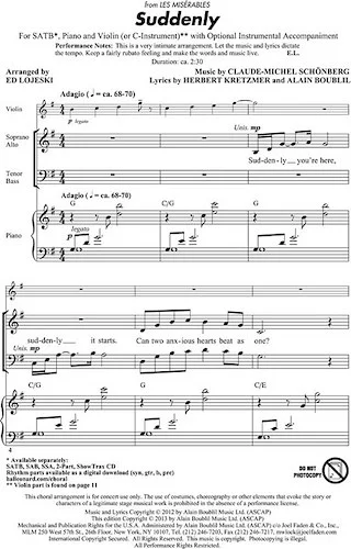 Suddenly - (from Les Miserables the Movie)