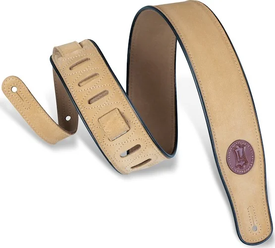 SUEDE LEATHER GUITAR STRAP TAN