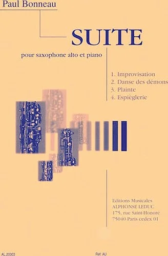 Suite For Alto Saxophone And Piano