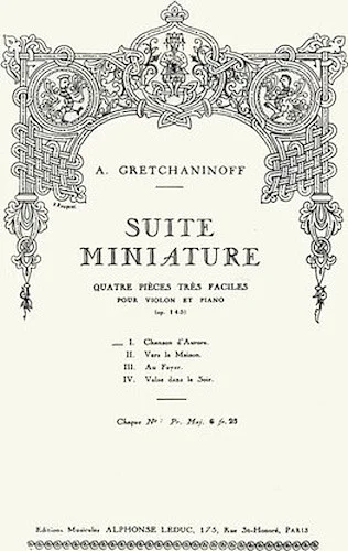Suite Miniature Op. 145, No. 1 - Chanson d'Aurore: for Violin and Piano