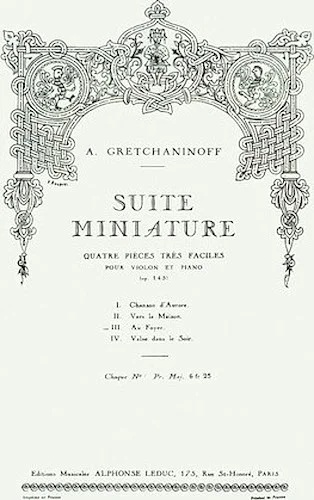 Suite Miniature Op. 145, No. 3 - Au Foyer: for Violin and Piano
