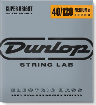 SUPER BRIGHT NICKEL WOUND MEDIUM SCALE BASS STRINGS 40-120 | 5-STRING SET
