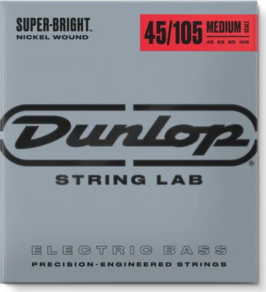 SUPER BRIGHT NICKEL WOUND MEDIUM SCALE BASS STRINGS 45-105