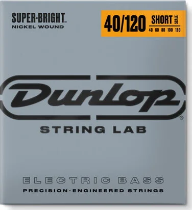 SUPER BRIGHT NICKEL WOUND SHORT SCALE BASS STRINGS 40-120 | 5-STRING SET