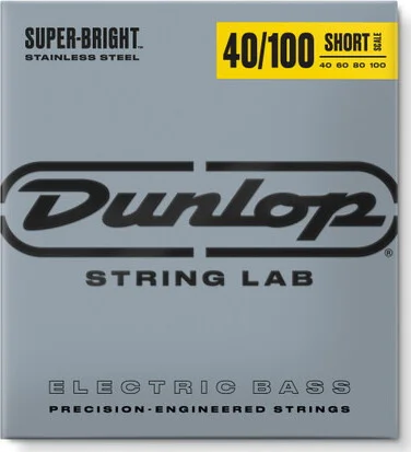 SUPER BRIGHT STAINLESS STEEL SHORT SCALE BASS STRINGS 40-100