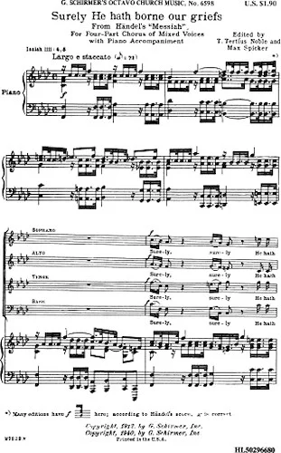 Surely He Hath Borne Our Griefs (from The Messiah)