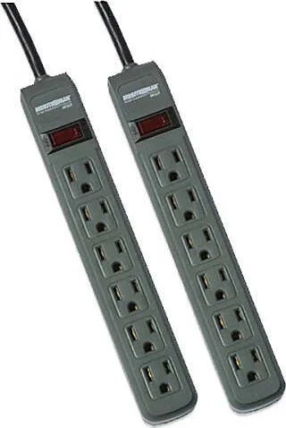 Surge Strip 6-outlet Twin Pack 241J