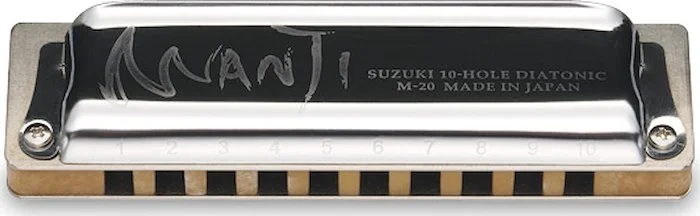 Suzuki M-20-LE 10 Hole Manji Harmonica. Key of Low E