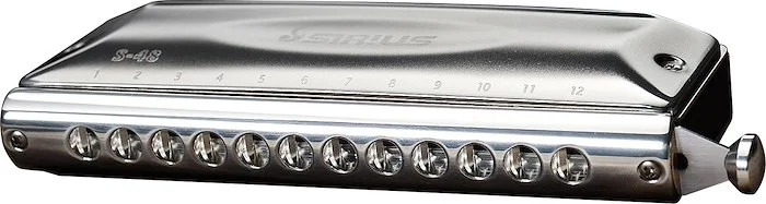 Suzuki S-48S Sirius 12 Hole Chromatic Straight Harmonica