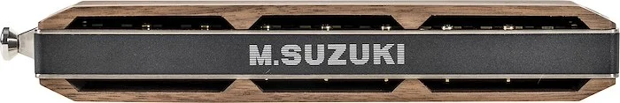Suzuki S-64CW Sirius 16 Hole Chromatic Cross Harmonica. Wood Cover