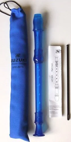 Suzuki SRG-81TB 3-Piece German Recorder. Blue