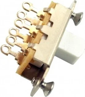 Switchcraft 2 Position Slide Switch For Fender Jazzmaster Or Jaguar #11A1255X White (100)