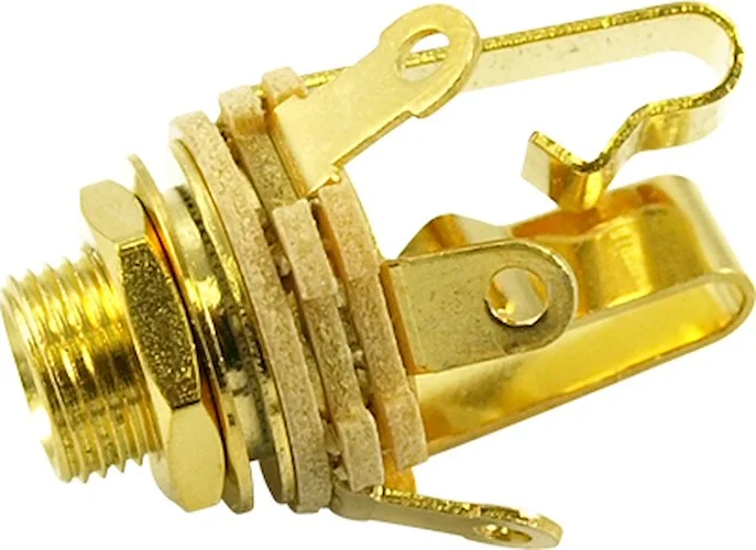 Switchcraft 3 Conductor Double Open Circuit Stereo 1/4in. Output Jack #12B Gold Pack Of 100