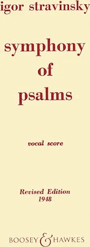Symphony of Psalms - for Mixed Chorus and Orchestra