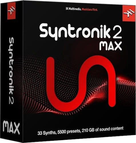 Syntronik 2 MAX (Download)<br>Ultra-realistic virtual synth powerhouse with 33 iconic analog synths