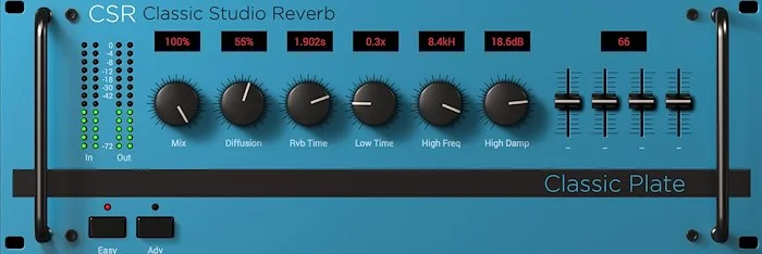 T-RackS  CSR PLATE REVERB (Download)<br>Classic Plate Reverb Processor