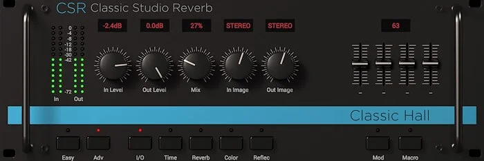 T-RackS  SINGLE CSR HALL (Download)<br>Large Acoustic Hall Reverb