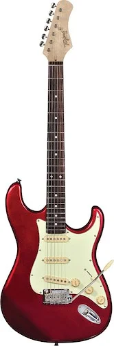 Tagima Classic Series T 635 Dark Fretboard in Metallic Red and Mint Green Pickguard