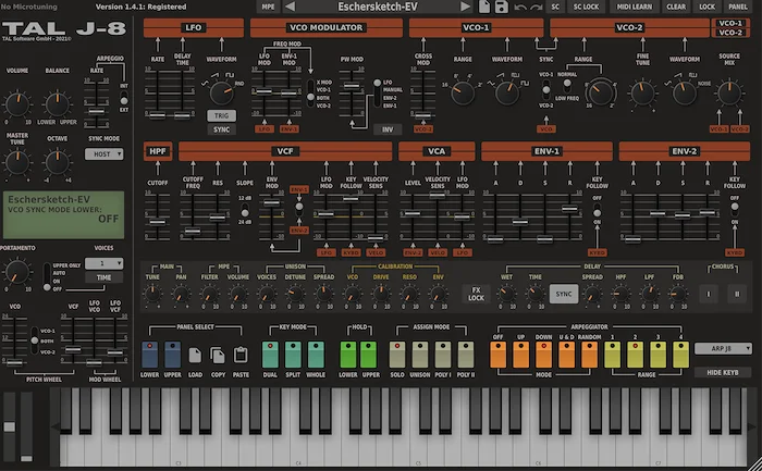 TAL J-8 Jupiter 8 (Download) <br>Audio plug-ins for macOS, Windows and Linux