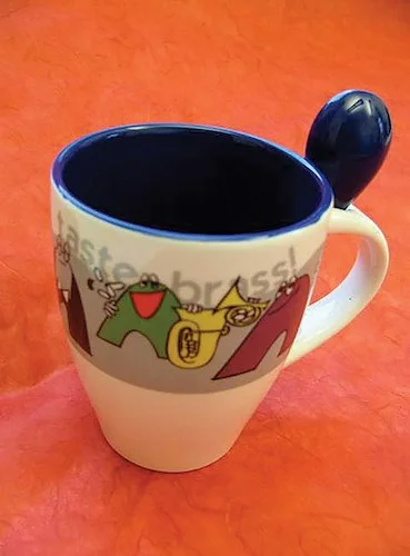 Taste Brass! Coffee Mug (White/Blue) Image