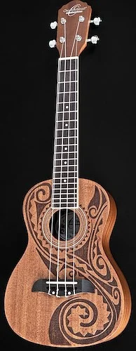 Oscar Schmidt OU2TAT-A Concert Ukulele. Natural Mahogany Maori Image